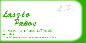laszlo papos business card